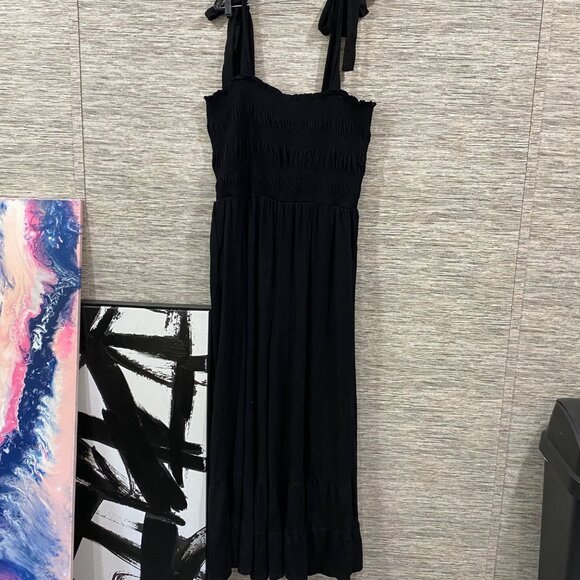 White Birch Black Plus Size Jumpsuit 3X — Funky & Soft  BOHO -Wide-Leg One-Piece - Picture 1 of 7